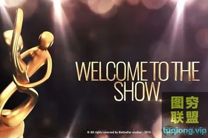 [AE模板]小金人舞台灯光粒子颁奖典礼开场片头栏目包装 Awards Show