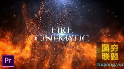 [PR预设]震撼火焰燃烧火星粒子背景文字标题开场影视片头 Fire C