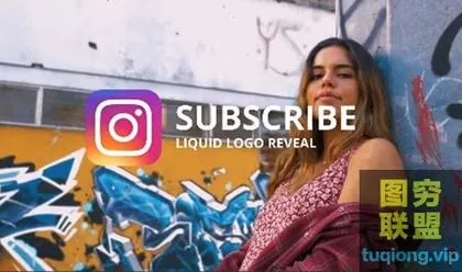 [AE模板]ins卡通logo演绎AE动画模板Liquid logo