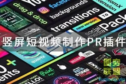 [PR预设]PR汉化脚本-2000个短视频竖屏封面竖屏视频包装宣传动画PR模板