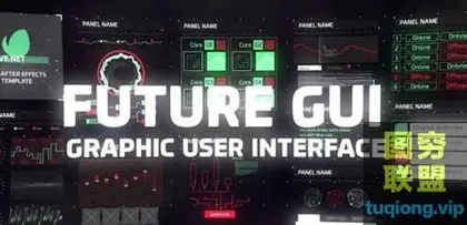 [AE模板] 复古科技感HUD元素动画 HUD and GUI