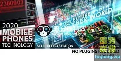 [AE模板]手机信息技术科幻5G AE模板Videohive