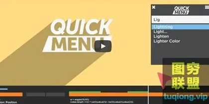 [AE脚本]中文英文特效预设快速检索查找工具 Quick Menu v2.1.3