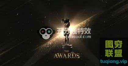 [AE模板]金色粒子奢华颁奖典礼包装片头 The Awards