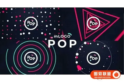 [FCPX插件]30种创意图形LOGO标志展示MG动画 mLogo POP