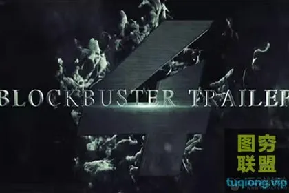 [AE模板]史诗震撼文字标题电影大片开场预告片头动画Blockbuster Tra