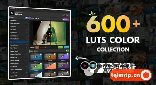 [AE脚本]600种可视化预览LUTs视频调色预设 LutLens v2.0.0