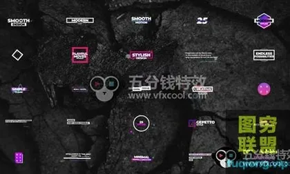 [AE模板]超棒的logo标题字幕,标志字幕条,角标包装AE模板