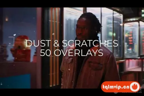 [AE模板]50组划痕噪点叠加视频特效- 50 Dust & Scratches Overlays