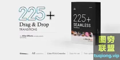 [AE模板]225个无缝视频转场 Seamless Transitions V1.