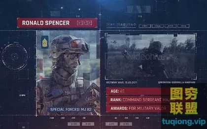 [AE模板]军事科技感图片视频宣传片头 Military Identificati