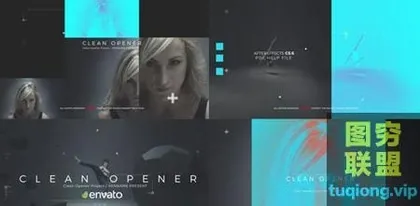 [AE模板]创意时尚视频包装片头 Clean Opener