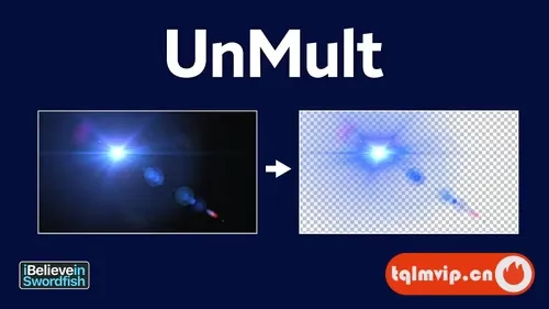 [AE/PR插件]视频一键去黑底Alpha透明通道制作 Unmult v1.2 Win/Mac兼容M芯片