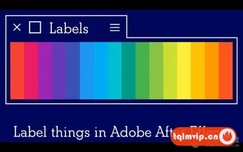 [AE脚本]图层关键帧项目面板标签颜色批量管理工具AE脚本 Labels V4.0.2