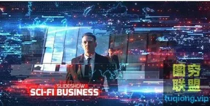 [AE模板]开场动画模板科技感撕裂元素视频宣传片头 Sci-Fi Business