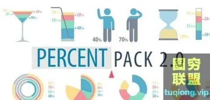 [AE模板] 百分比数据信息MG动画 Percent Pack 2.0