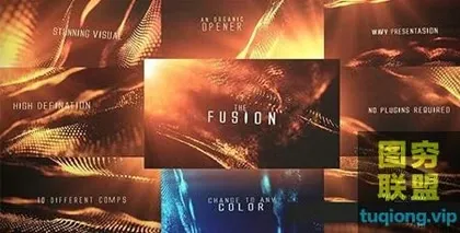 [AE模板] 粒子飘动背景宣传片头 The Fusion!