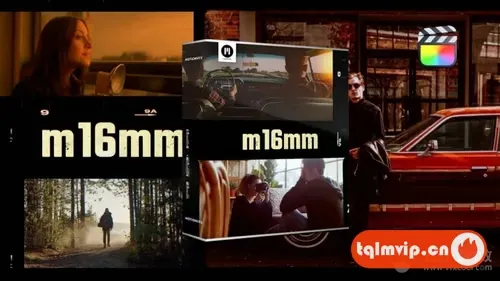 [FCPX插件]30种复古怀旧电影胶片边框刮痕特效-m16mm