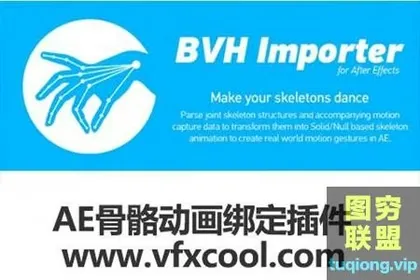 [AE脚本]骨骼动作捕捉导入生成动画AE脚本 BVH Importer 1.5.1 + 视频