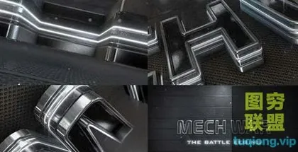 [AE模板]三维大气金属质感文字Logo动画 Epic Metal Neon Lo