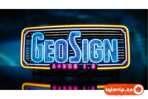 [Blender插件]霓虹发光标志广告路牌生成器 Geo Sign V1.0