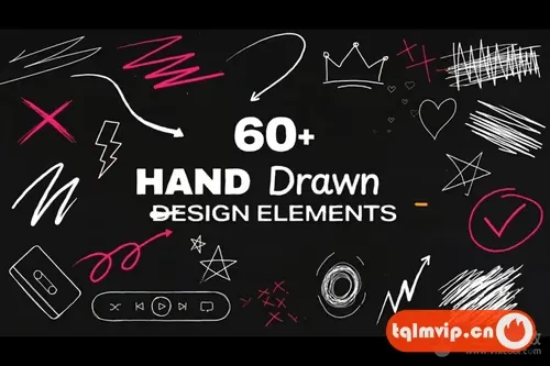 [AE模板]60种手绘线条图形涂鸦动画 Hand Drawn Doodle Animation Pack