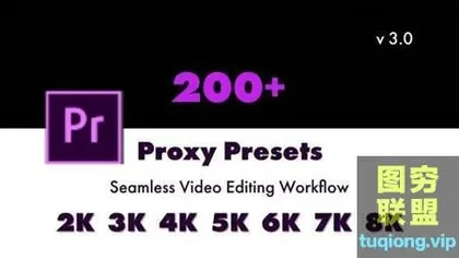 [PR预设]高分辨率视频素材代理加速流畅预览 Proxy Preset