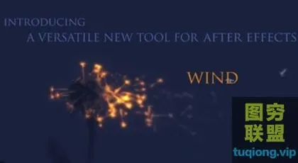 [AE脚本]风吹物体粒子飘散汇聚动画 Wind v1.03  WIN MAC