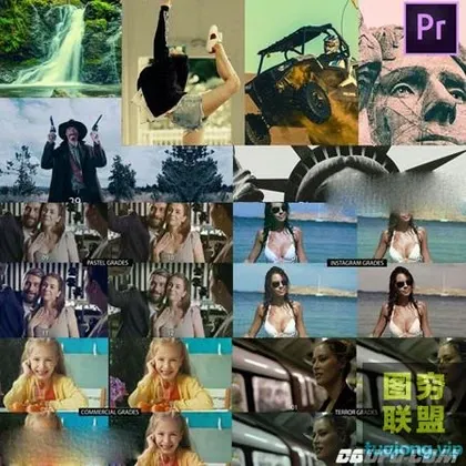 [PR预设]PR预设450种婚礼风景复古黑白柔和多种效果视频调色效果