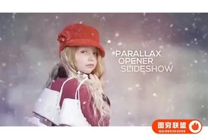 [AE模板]唯美大气视差幻灯片图文介绍展示动画AE模板 Parallax Opener –