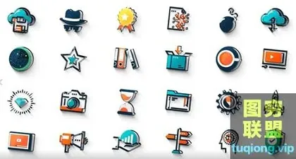 [AE模板] 线条图标ICON动画 Icon Animator