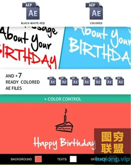 [AE模板]生日宴会AE包装模板,手写风格 生日祝福,生日贺卡模板