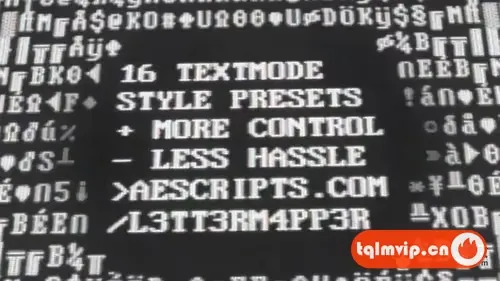 [AE插件]ASCII文本乱码艺术视频映射特效 L3tt3rM4pp3r2 V2.3 Win