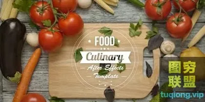 [AE模板] 实拍食物蔬菜文字片头 Food And Culinary