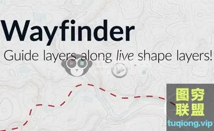 [AE脚本]图层路径跟踪动画 Wayfinder v1.2.1