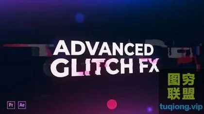 [AE模板]高级Glitch FX信号抖动AE模板文字信号损失特效