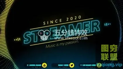 [AE模板]PR预设/音乐制作人频谱可视化宣传包装动画 Stream Audio