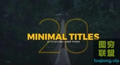[PR预设]20个现代迷你简洁文字标题字幕条动画 Minimal Titles