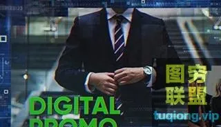 [AE模板]科技感像素撕裂宣传片头 Digital Promo