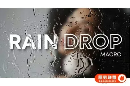 [达芬奇模板]真实雨滴滑落视觉特效预设 Rain Drop Effect