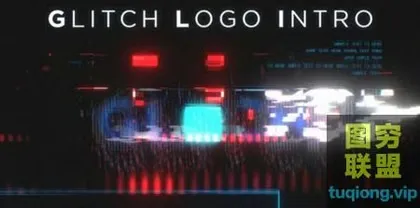 [AE模板] 信号损坏Logo动画 Glitch Logo Int