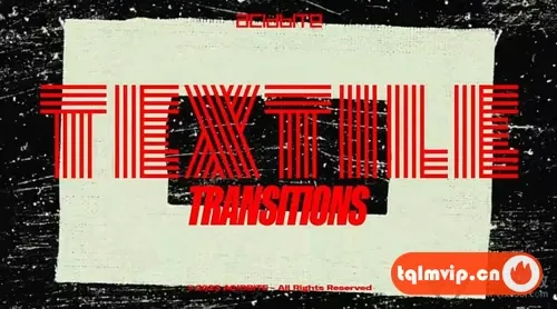 [PR模板]4K视频素材-混乱刮痕纹理特效转场动画+PR/FCPX/达芬奇模板 Textile Transitions