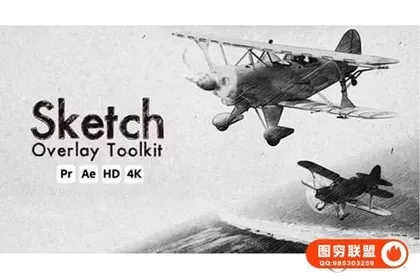 [AE/PR模板]草图素描绘制艺术外观叠加特效 Sketch Overlay To