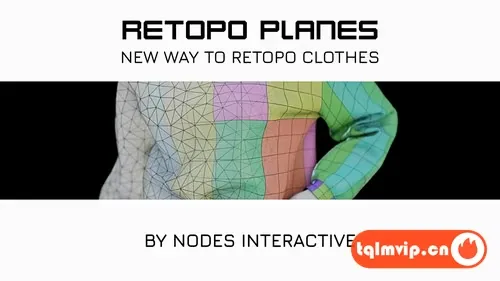 [Blender插件]布料衣服模型重拓扑工具 Retopo Planes V1.6