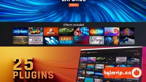 [AE/PR插件]28个信号故障扭曲投影发光色差转场视觉特效 ProductionCrate LaForge Suite V1.3.4 Win