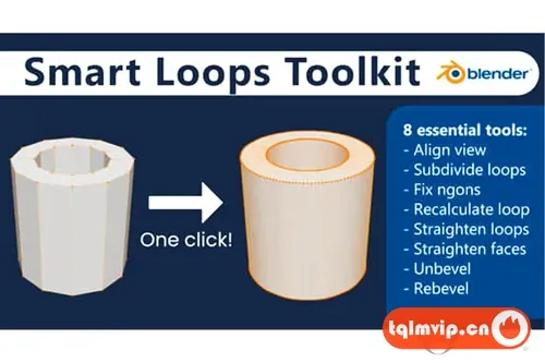 [Blender插件]布线优化建模工具包Smart Loops Toolkit V1.1.0