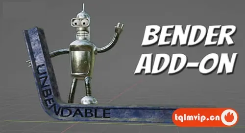 [Blender插件]三维模型弯曲工具 Bender V1.1.4 – Simple Bend Add-On