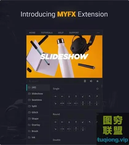 [AE扩展]2600组 +无缝转场过渡和文字标题动画以及MG音效素材扩展MYFX