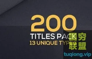 [AE模板]200组文字标题字幕动画 200 Titles Collection