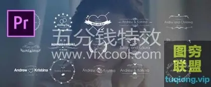 [PR预设]PR婚庆专题模板预设,文字,花纹动态包装神器!分分钟提升逼格!